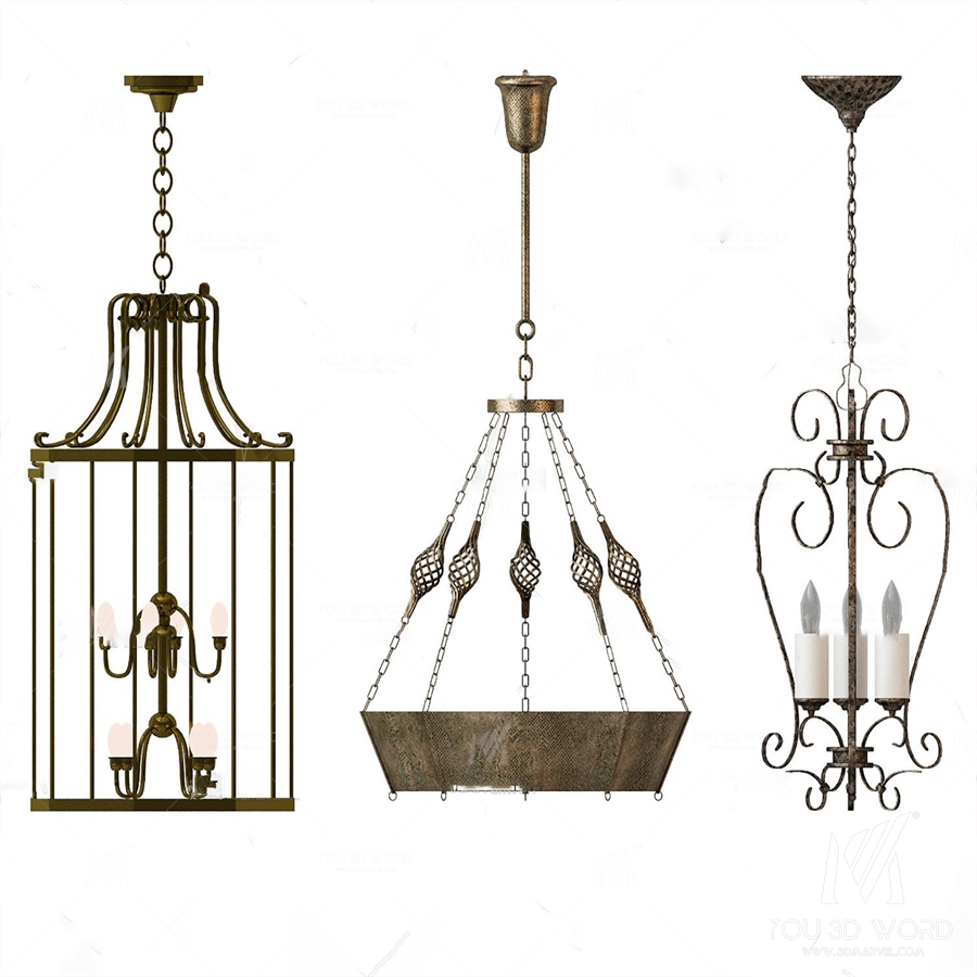 drop ceiling light 3d model 03
